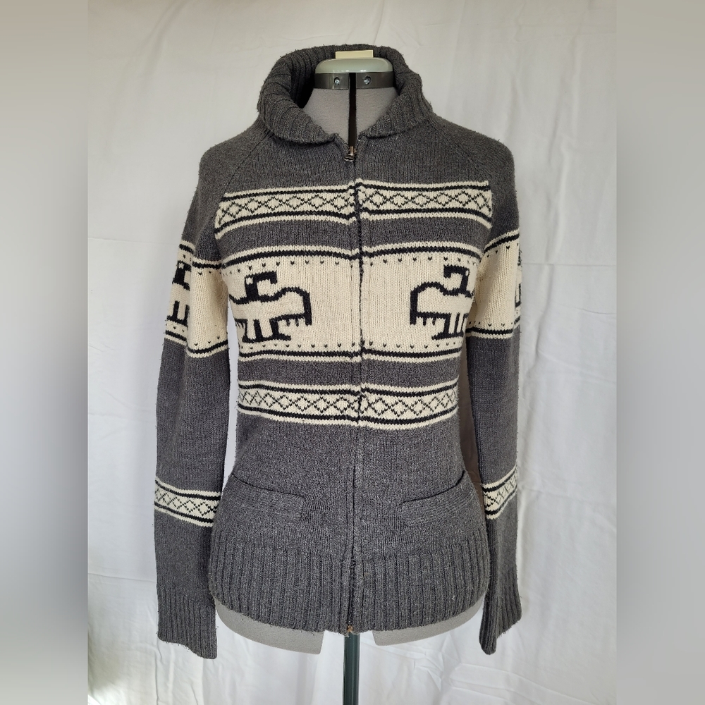 Bluenotes Knit Zip Sweater size M